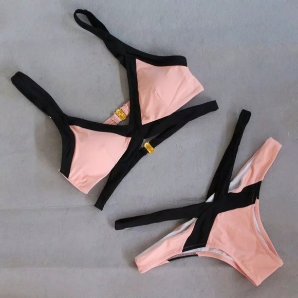 Summer SALE!!! Sexy pink and black bikini set - Picture 6 of 6